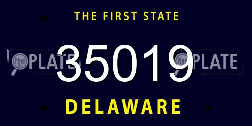 35019 Delaware License Plate