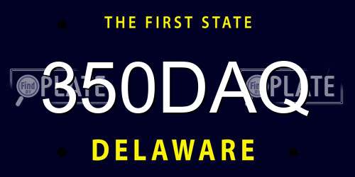 350DAQ Delaware License Plate