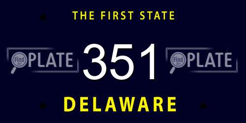 351 Delaware License Plate