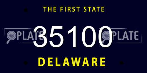 35100 Delaware License Plate