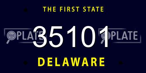 35101 Delaware License Plate