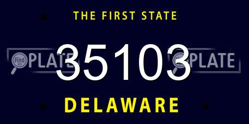 35103 Delaware License Plate