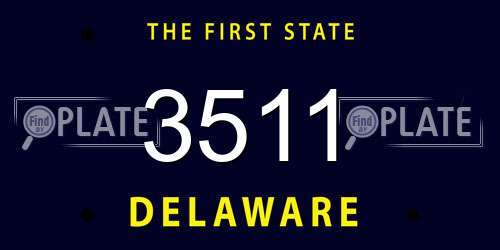 3511 Delaware License Plate