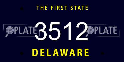 3512 Delaware License Plate