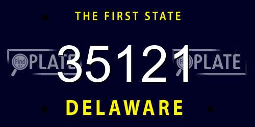 35121 Delaware License Plate