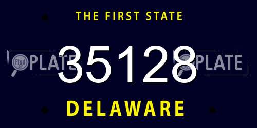 35128 Delaware License Plate