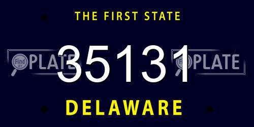 35131 Delaware License Plate