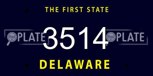 3514 Delaware License Plate