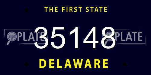 35148 Delaware License Plate
