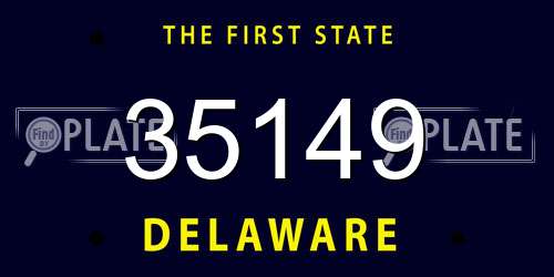 35149 Delaware License Plate