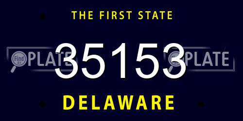 35153 Delaware License Plate