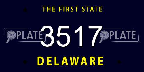 3517 Delaware License Plate