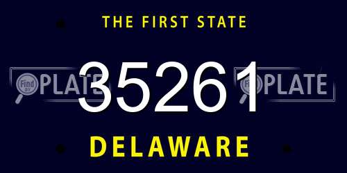 35261 Delaware License Plate