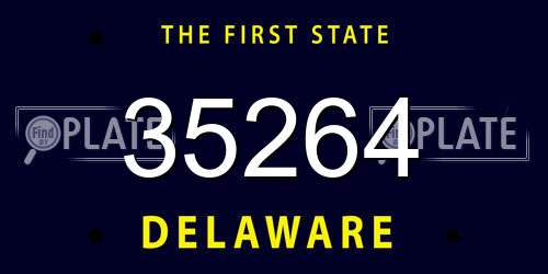 35264 Delaware License Plate