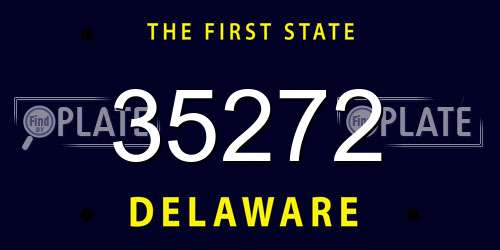 35272 Delaware License Plate