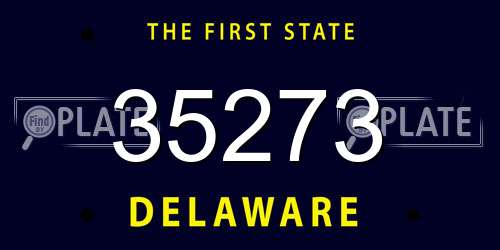 35273 Delaware License Plate
