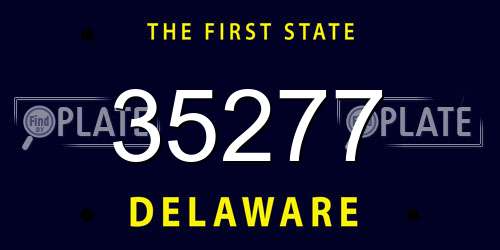 35277 Delaware License Plate