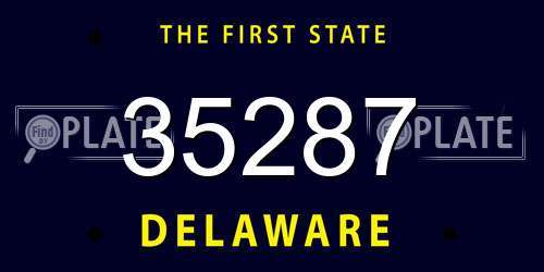 35287 Delaware License Plate