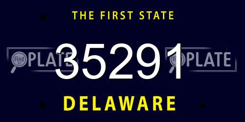 35291 Delaware License Plate