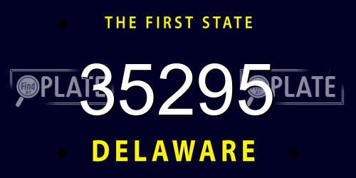 35295 Delaware License Plate
