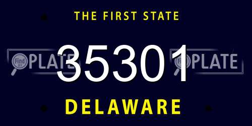 35301 Delaware License Plate