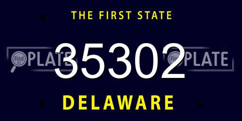 35302 Delaware License Plate