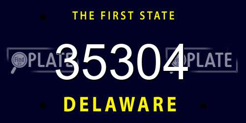 35304 Delaware License Plate