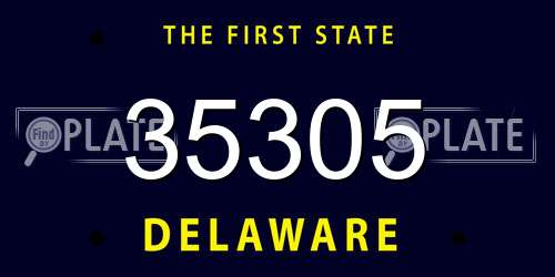 35305 Delaware License Plate