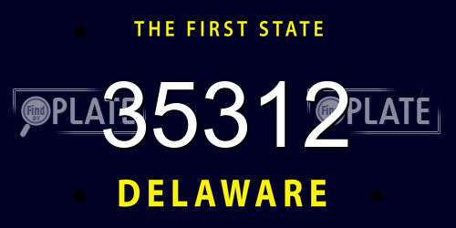 35312 Delaware License Plate