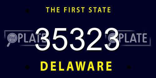 35323 Delaware License Plate