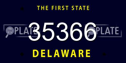 35366 Delaware License Plate
