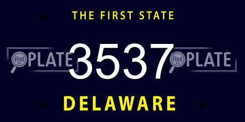 3537 Delaware License Plate
