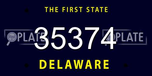 35374 Delaware License Plate