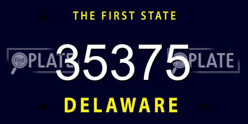 35375 Delaware License Plate