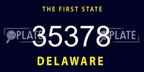35378 Delaware License Plate