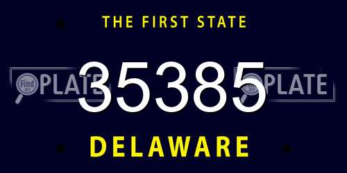 35385 Delaware License Plate