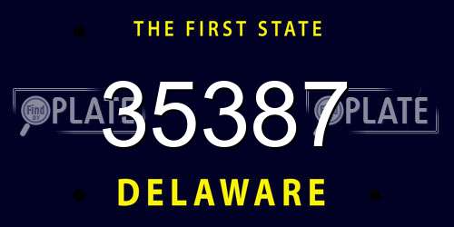 35387 Delaware License Plate