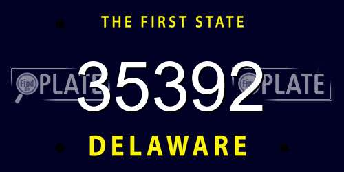 35392 Delaware License Plate