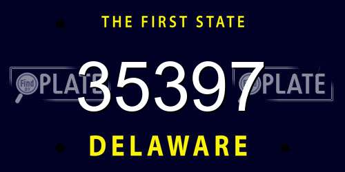 35397 Delaware License Plate
