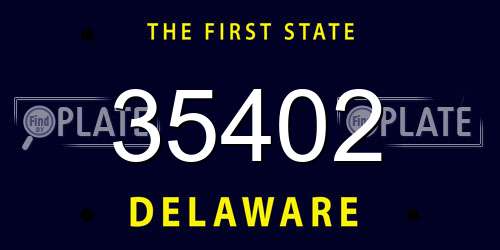 35402 Delaware License Plate