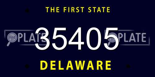 35405 Delaware License Plate