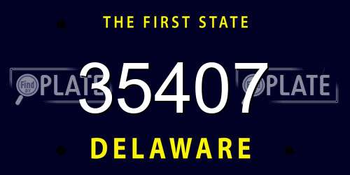 35407 Delaware License Plate