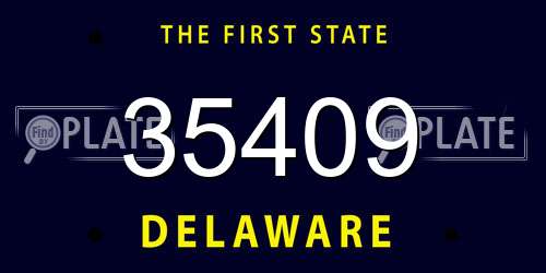 35409 Delaware License Plate