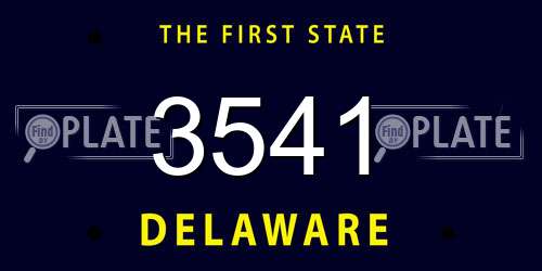 3541 Delaware License Plate