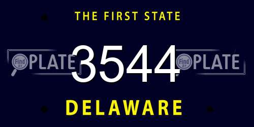 3544 Delaware License Plate