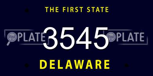 3545 Delaware License Plate