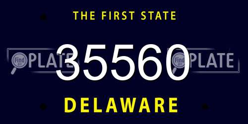 35560 Delaware License Plate