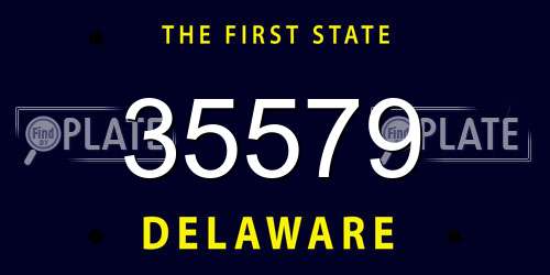 35579 Delaware License Plate