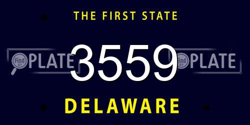 3559 Delaware License Plate