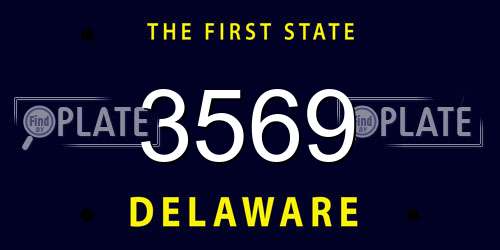 3569 Delaware License Plate